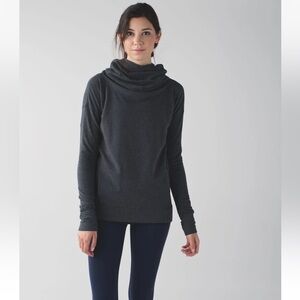 Lululemon Stress Less Hoodie Sweatshirt Heathered Dark Grey size 4